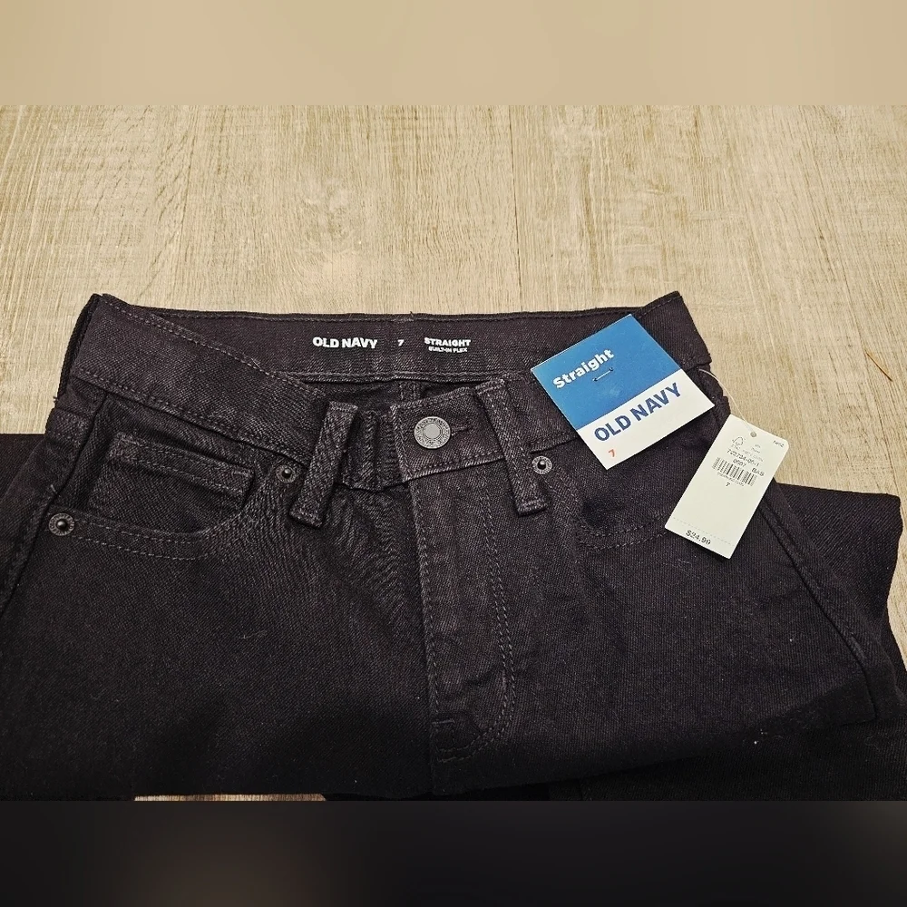 Old Navy Boy 7 Dark Black Denim Pants